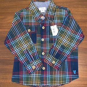 Blue Rooster Flannel, Size 3T